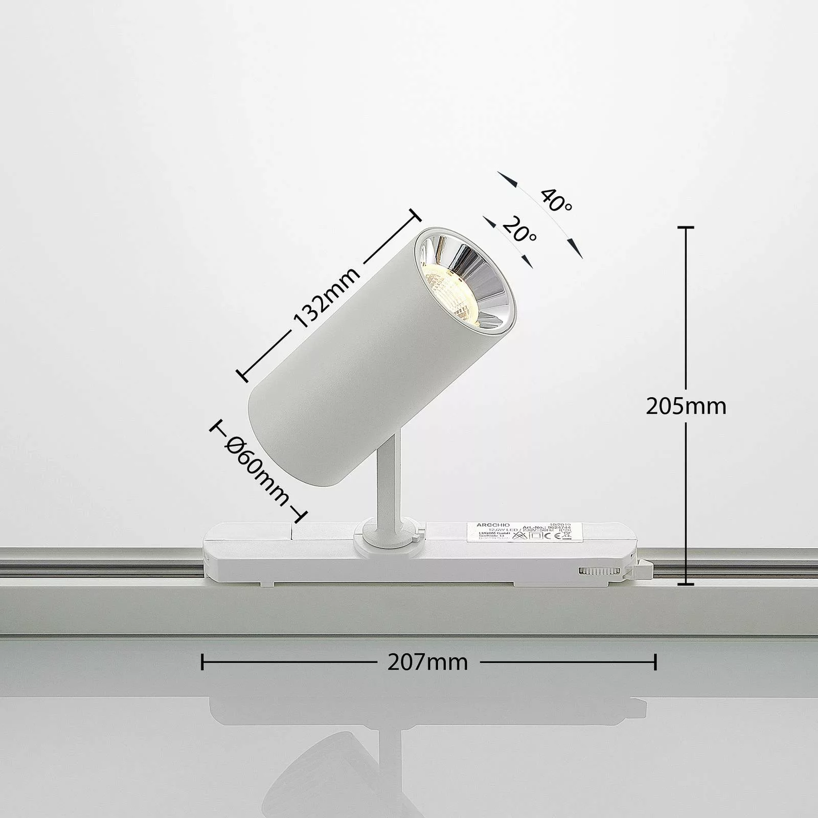 Arcchio Vedro LED-Schienenstrahler, 3.000K, 12,6 W günstig online kaufen