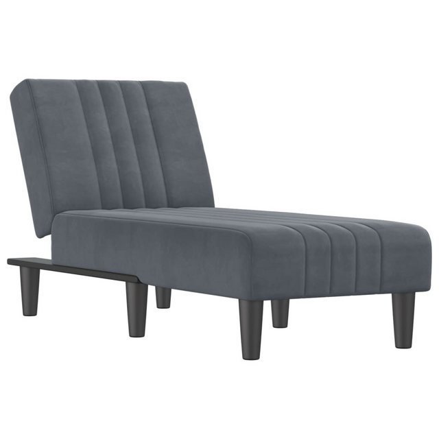 vidaXL Chaiselongue, Liegesofa Dunkelgrau Samt günstig online kaufen