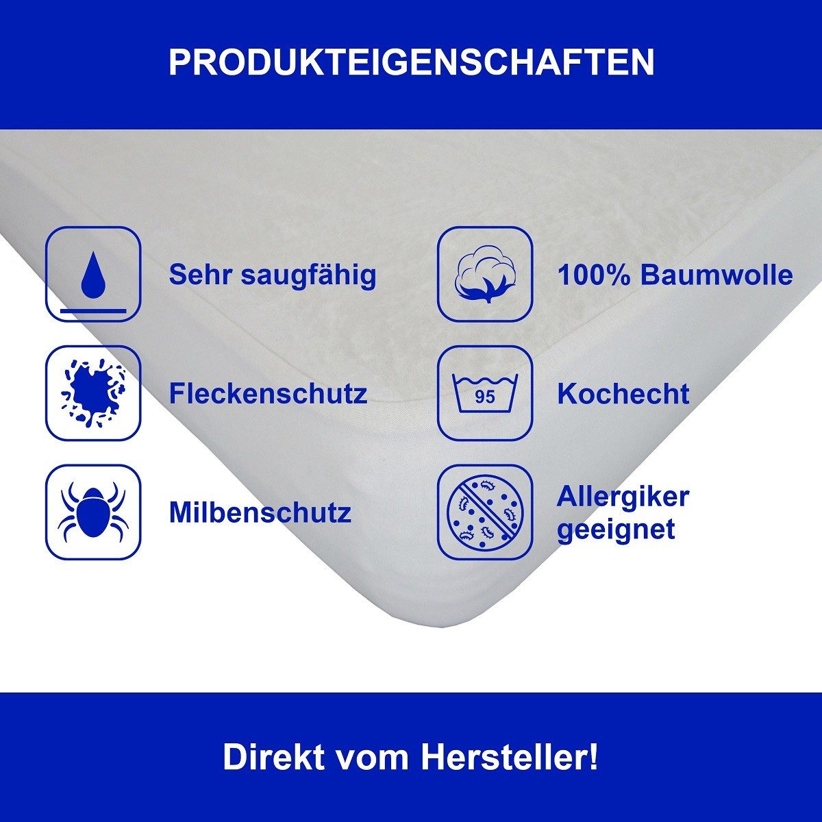 Matratzenauflage Molton Spannbettlaken für Kinderbett DUKAL, günstig online kaufen