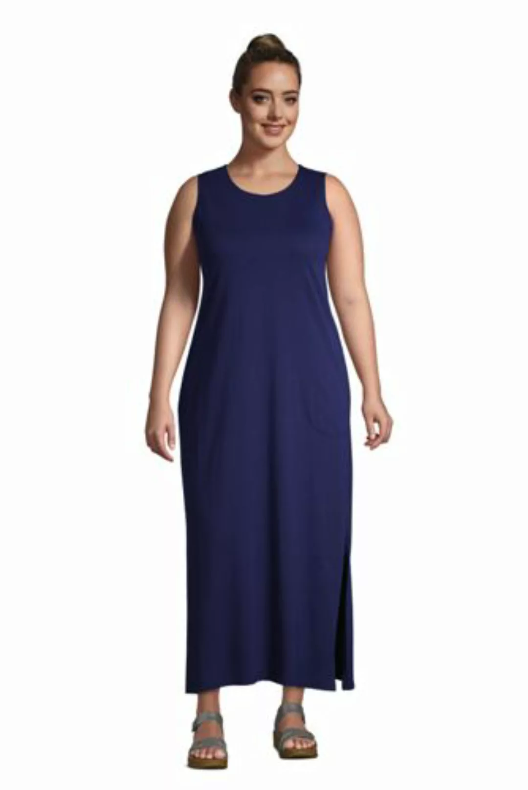 Maxi-Strandkleid in großen Größen, Damen, Größe: 56-58 Plusgrößen, Blau, Ba günstig online kaufen