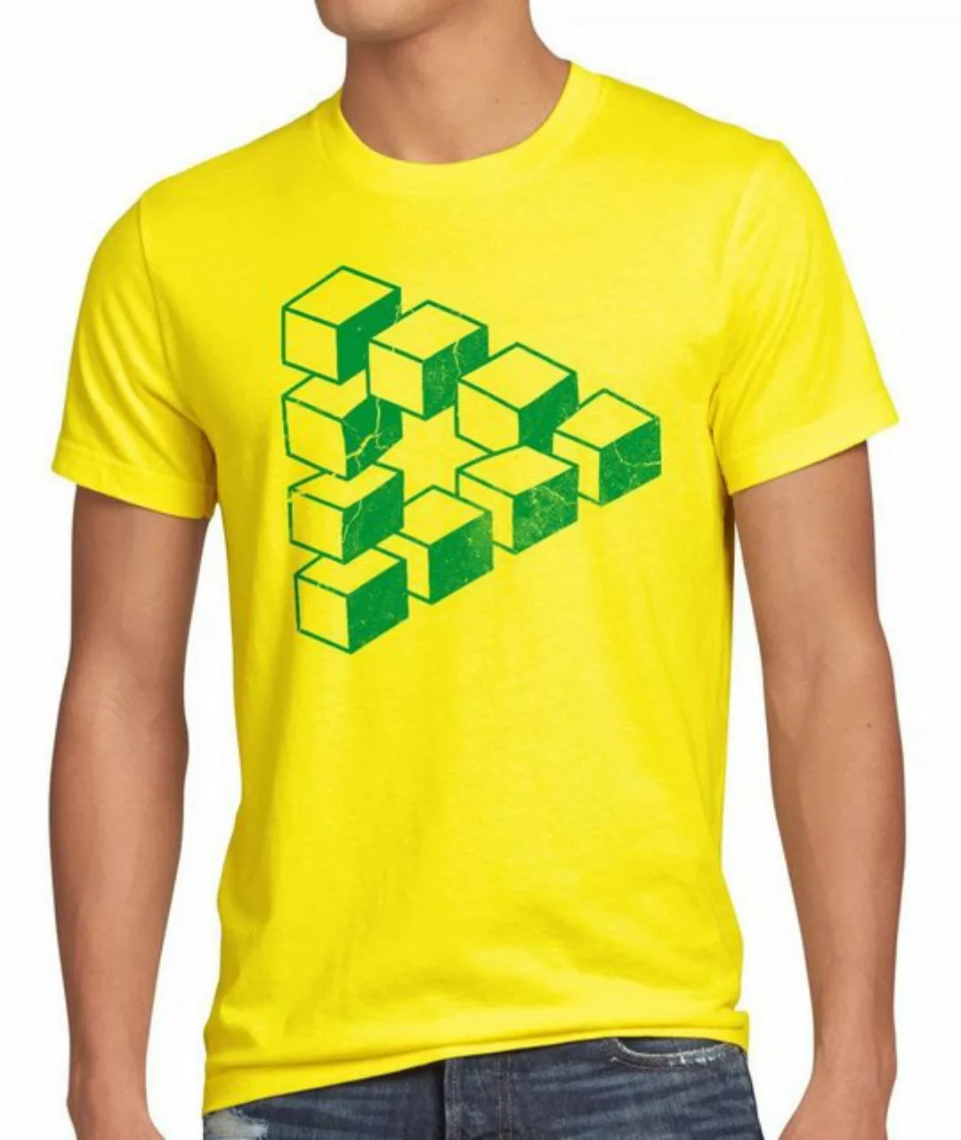 style3 Print-Shirt Herren T-Shirt Cube Big Sheldon würfel Escher Cooper Pen günstig online kaufen