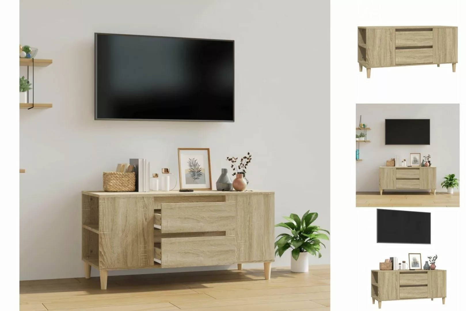 vidaXL TV-Schrank TV-Schrank Sonoma-Eiche 102x44,5x50 cm Spanplatte TV-Lowb günstig online kaufen