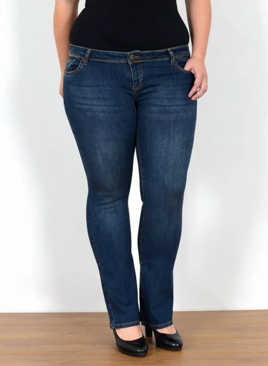 ESRA Bootcut-Jeans FB6 Damen Bootcut Jeans Hose Low Waist bis Übergröße, Je günstig online kaufen