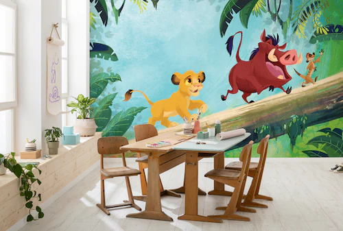 Komar Vlies Fototapete Disney The Lion King Classic Jungle Team Bunt günstig online kaufen