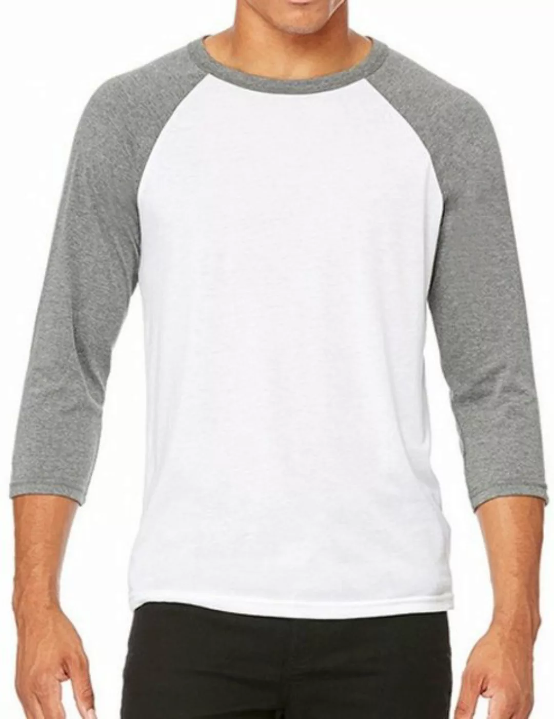 Bella + Canvas Langarmshirt Herren 3 / 4 Sleeve Baseball T-Shirt günstig online kaufen