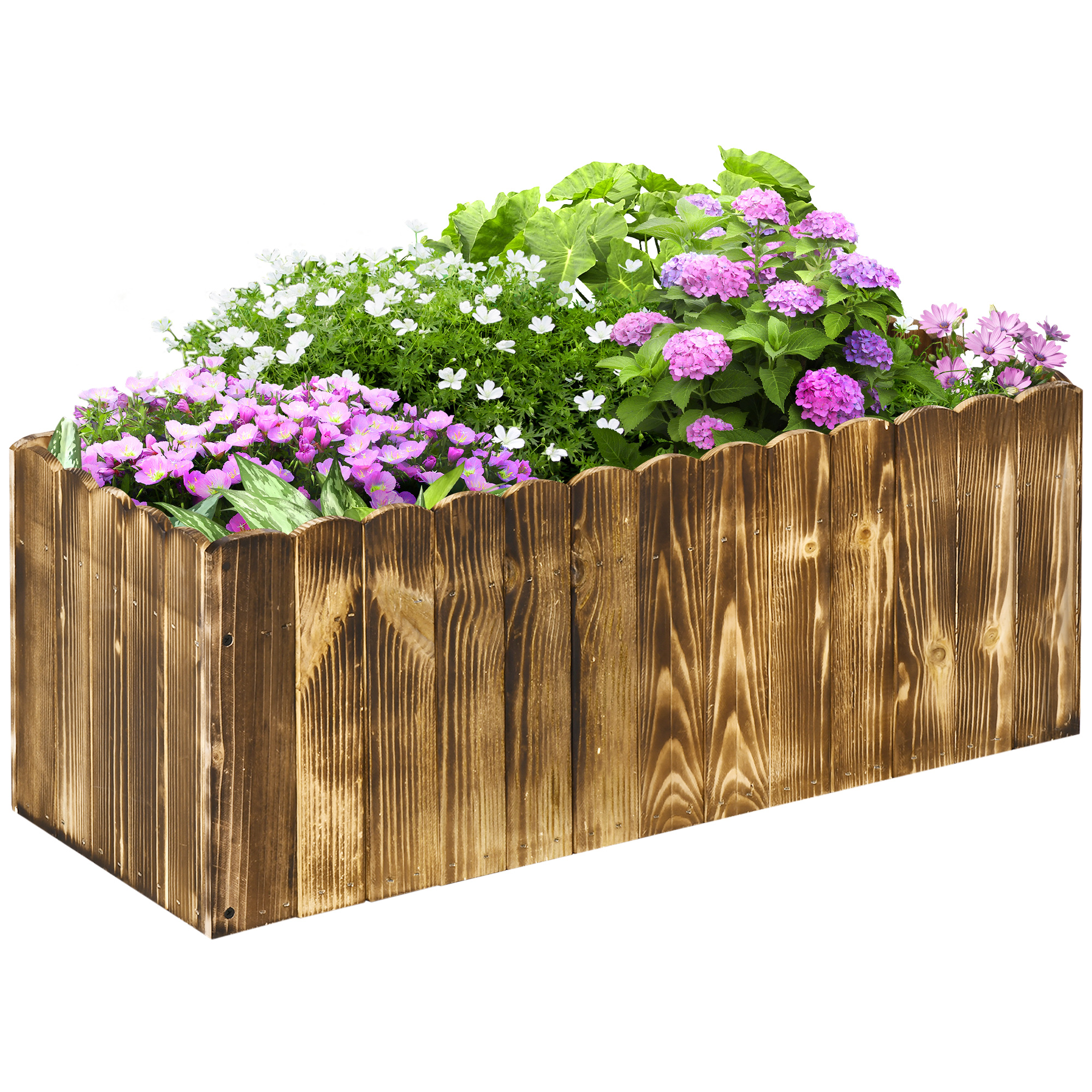 Outsunny Hochbeet Pflanzkasten Kräuterbeet Pflanzbeet Gemüse Blumenbeet Blu günstig online kaufen