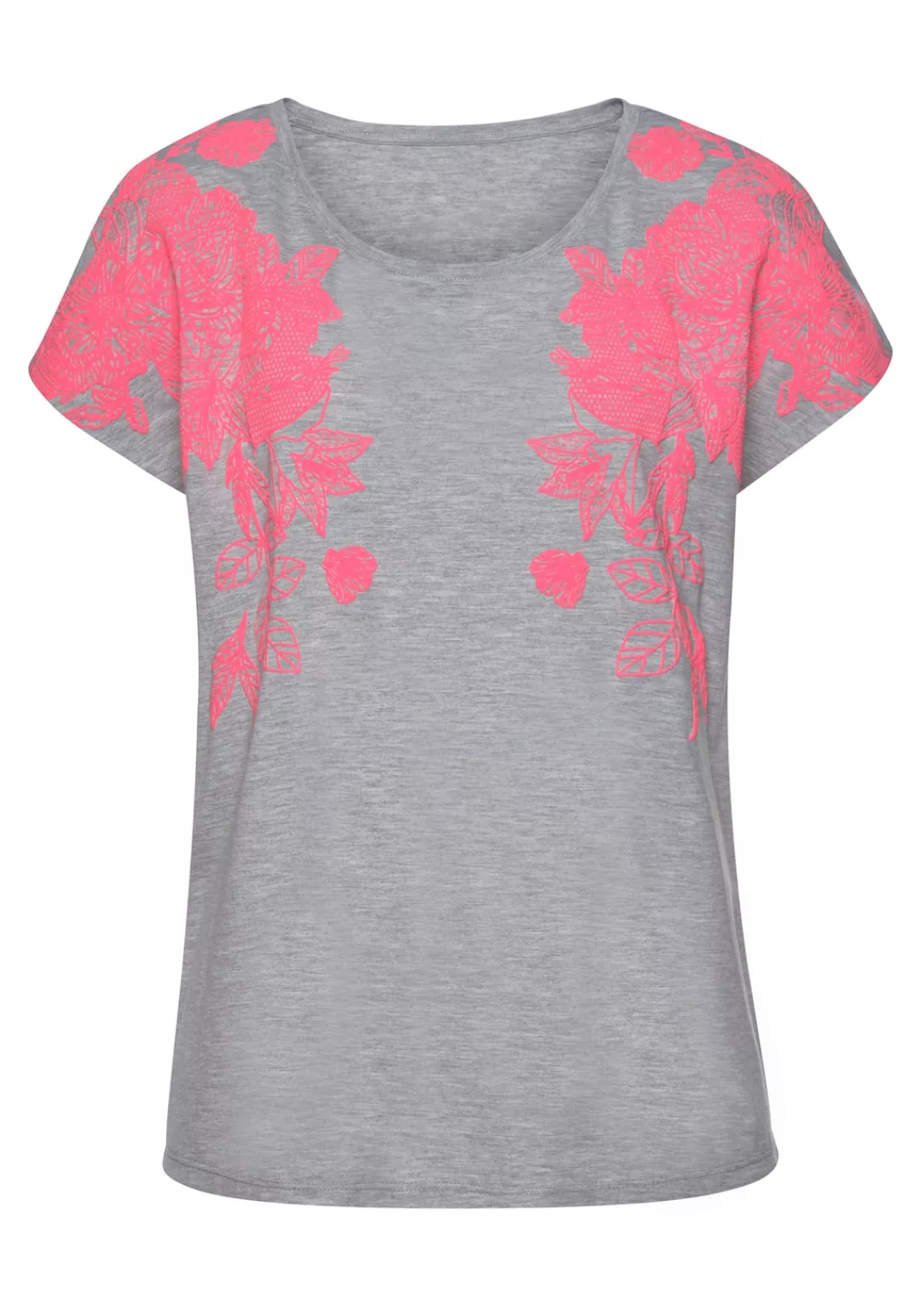 Vivance T-Shirt mit Neonprint, Kurzarmshirt, lockere Passform günstig online kaufen
