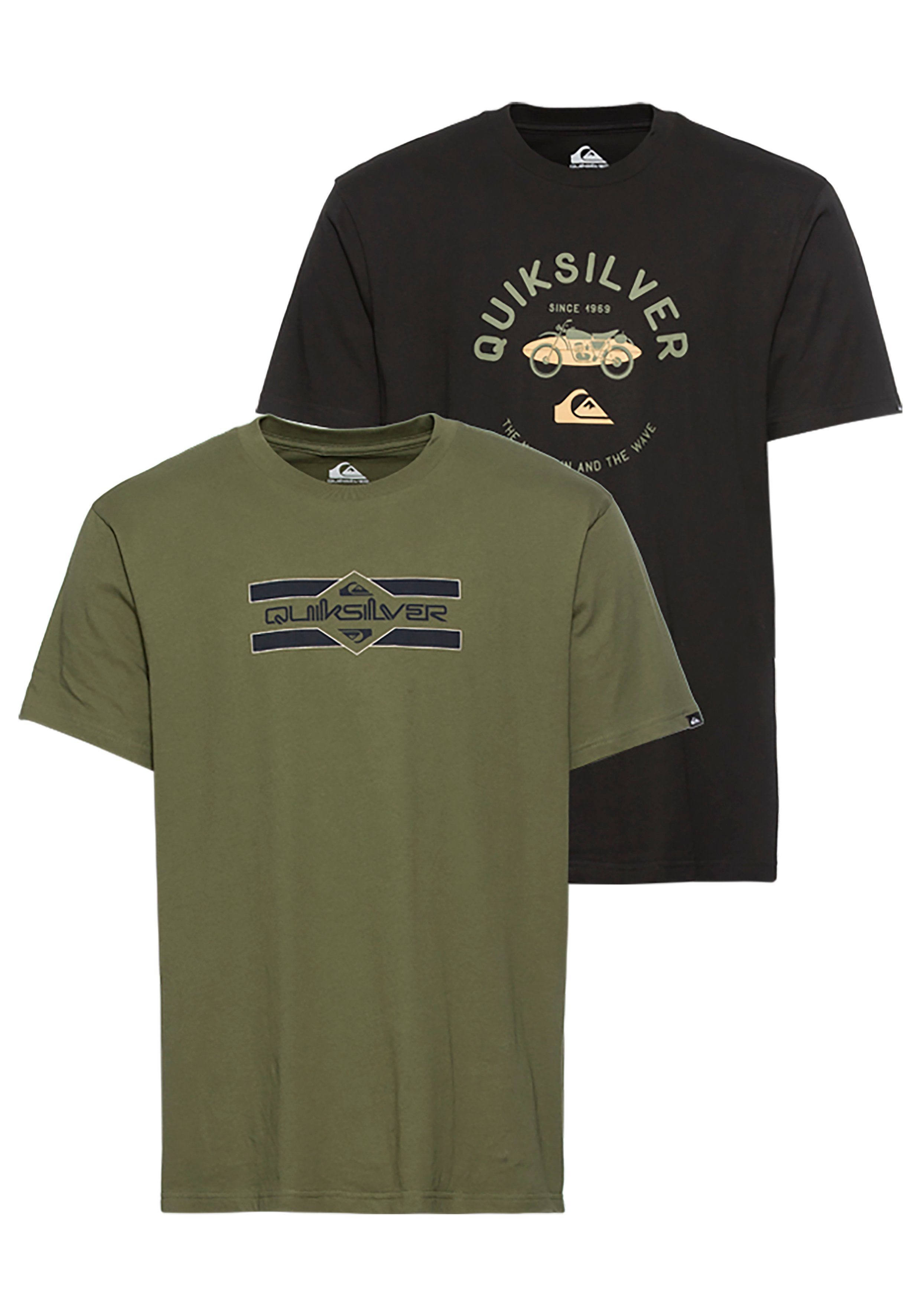 Quiksilver T-Shirt "OPEN ARROW SHORT SLEEVE TEE PACK YM", (Packung, 2 tlg., günstig online kaufen