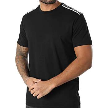 Emporio Armani  T-Shirts & Poloshirts Beach Woven Tape Logo T-Shirt Black günstig online kaufen