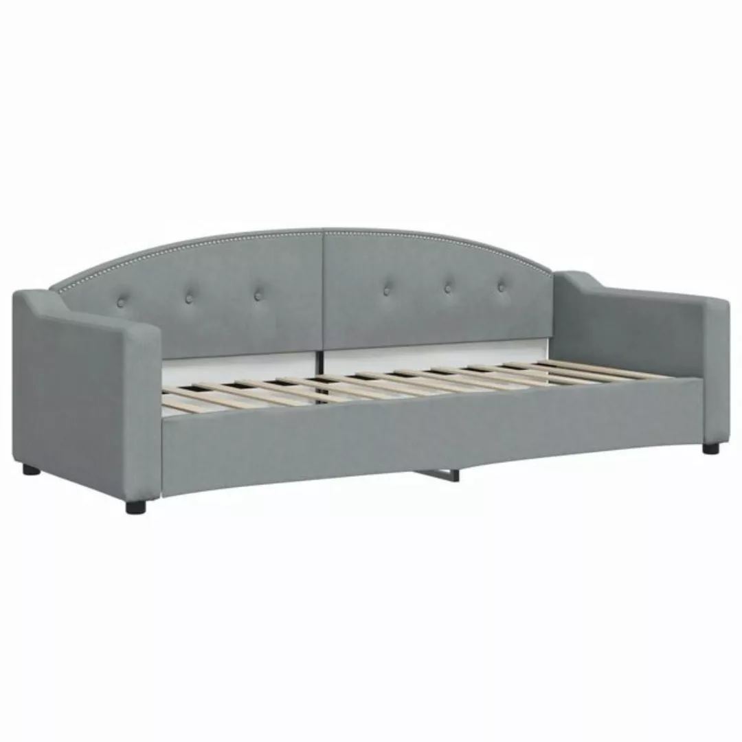 vidaXL Bett Tagesbett Hellgrau 80x200 cm Stoff günstig online kaufen