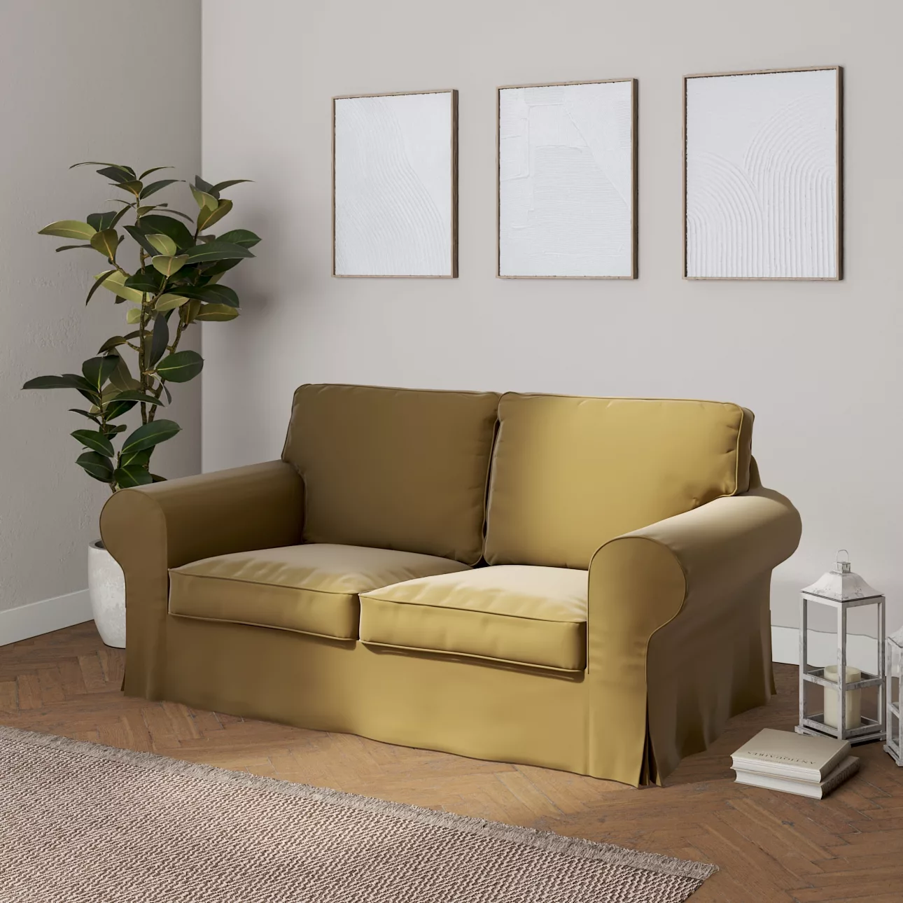 Bezug für Ektorp 2-Sitzer Sofa nicht ausklappbar, hellbraun, Sofabezug für günstig online kaufen