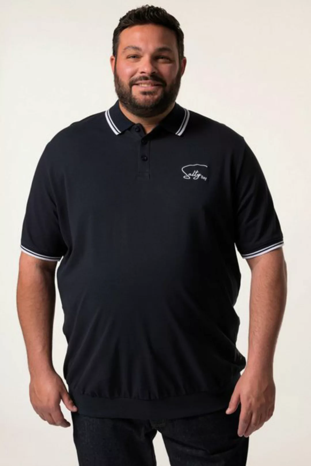 Men Plus Poloshirt Men+ Poloshirt Halbarm Piqué Stickerei bis 8 XL günstig online kaufen