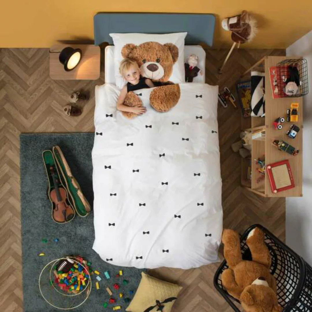 Snurk Kinderbettwäsche Teddy 135 x 200 Cm , 100 % Bio-baumwolle günstig online kaufen