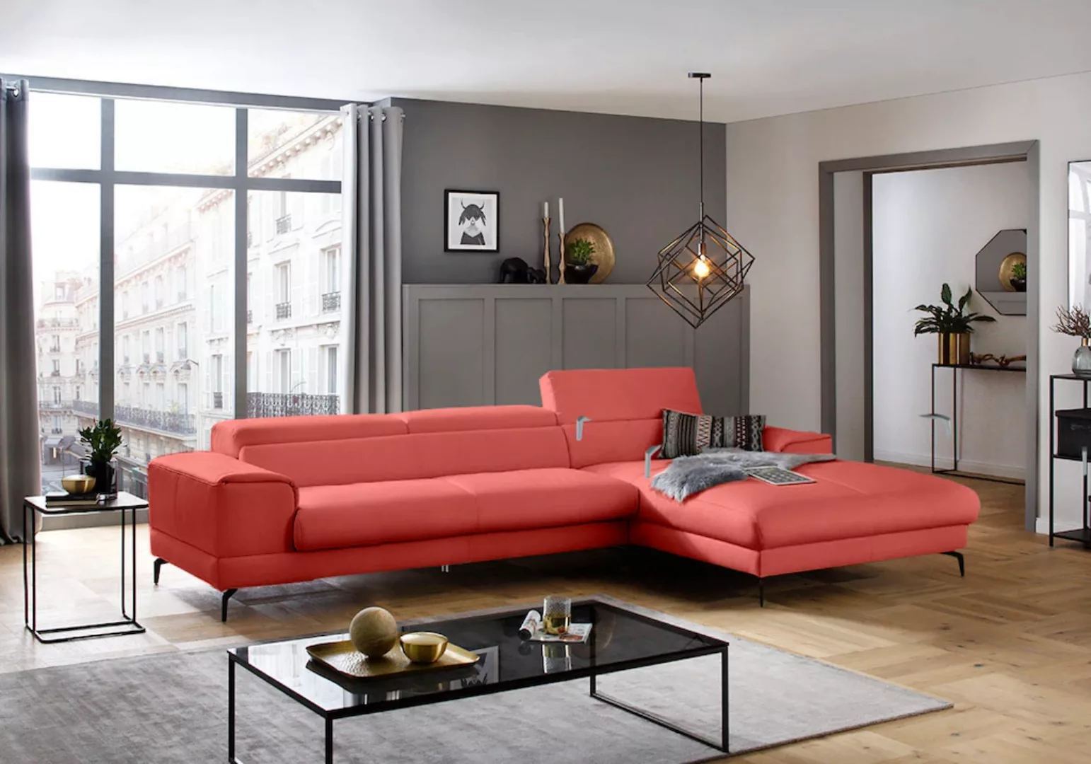 W.SCHILLIG Ecksofa "piedroo, Designsofa mit tollem Sitzkomfort, bequem, L-F günstig online kaufen