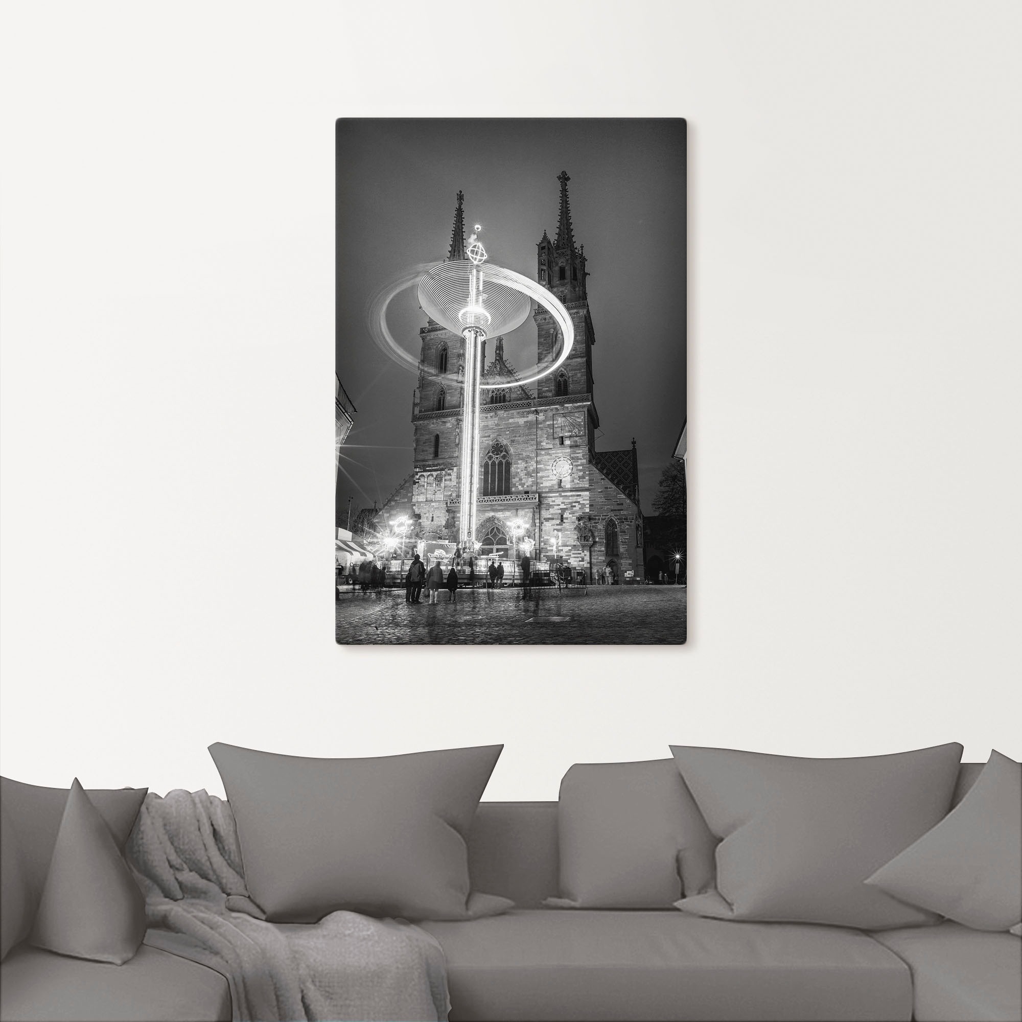 Artland Leinwandbild "Auf dem Münsterplatz", Deutschland, (1 St.), auf Keil günstig online kaufen