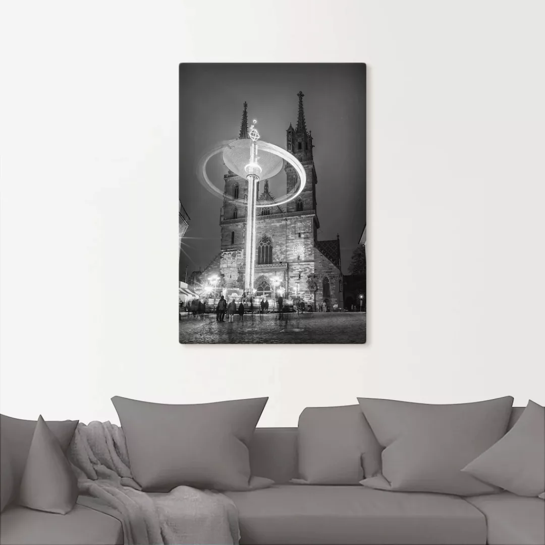 Artland Leinwandbild »Auf dem Münsterplatz«, Deutschland, (1 St.), auf Keil günstig online kaufen