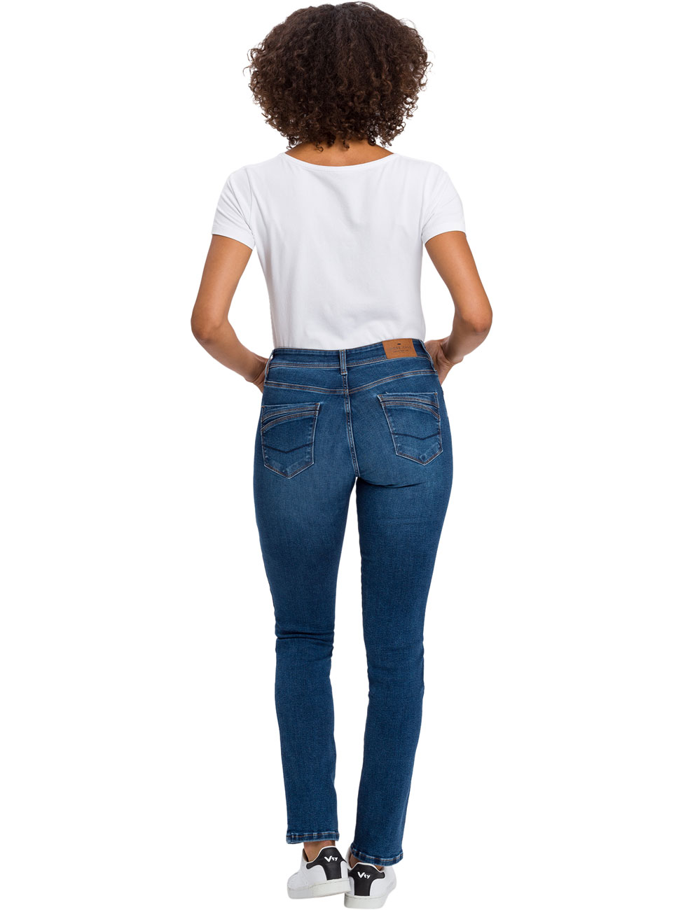 Cross Jeans Damen Jeans Anya - Slim Fit - Blau - Dark Blue Washed günstig online kaufen