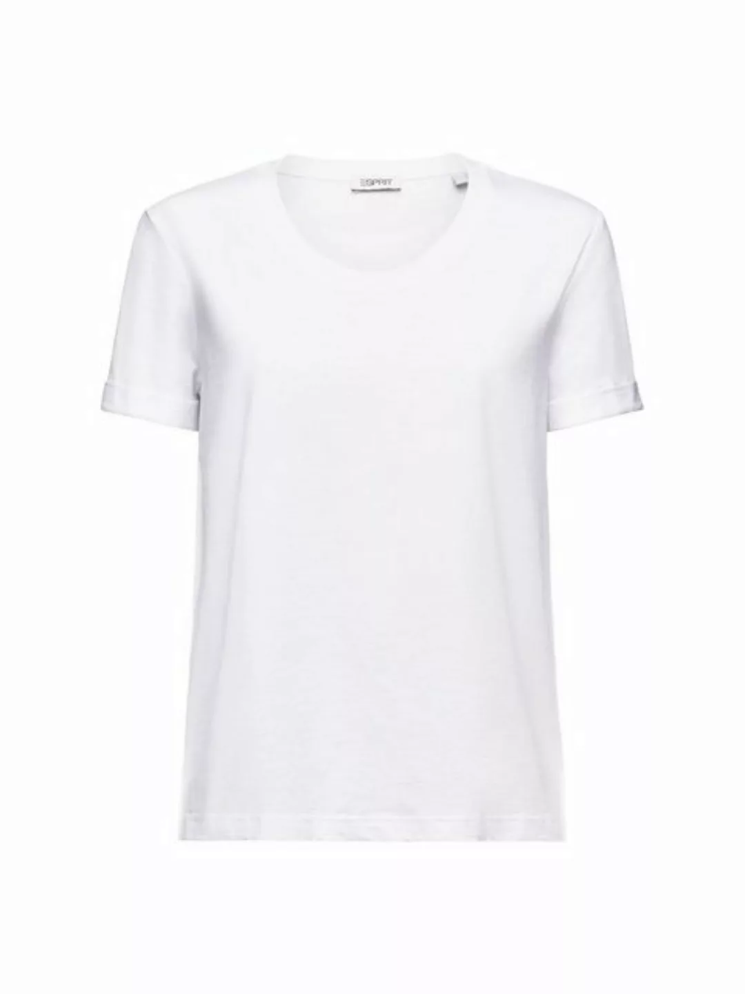 Esprit T-Shirt Slub-T-Shirt mit U-Ausschnitt (1-tlg) günstig online kaufen