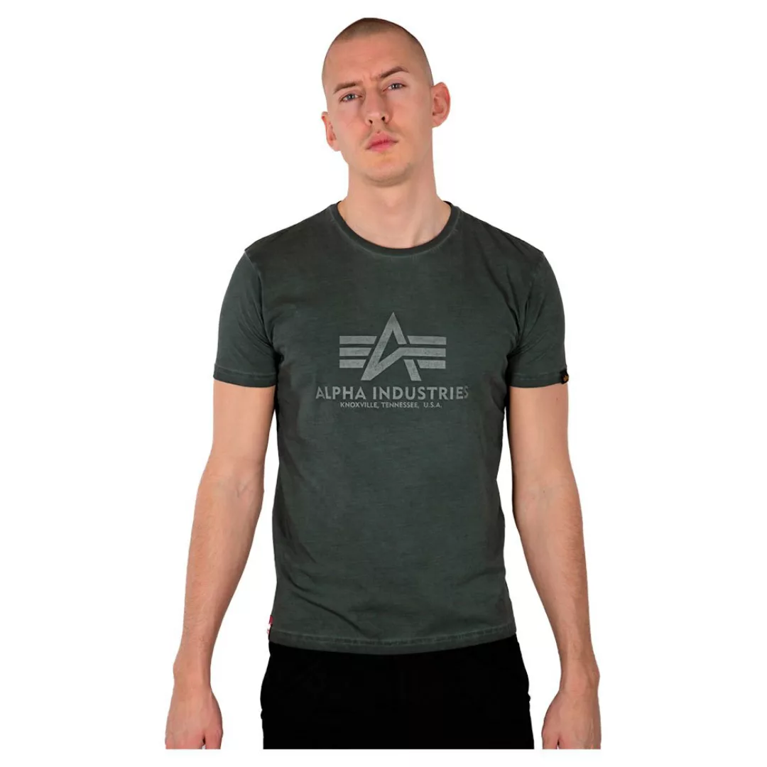 Alpha Industries Basic Oildye Kurzärmeliges T-shirt M Dark Olive günstig online kaufen