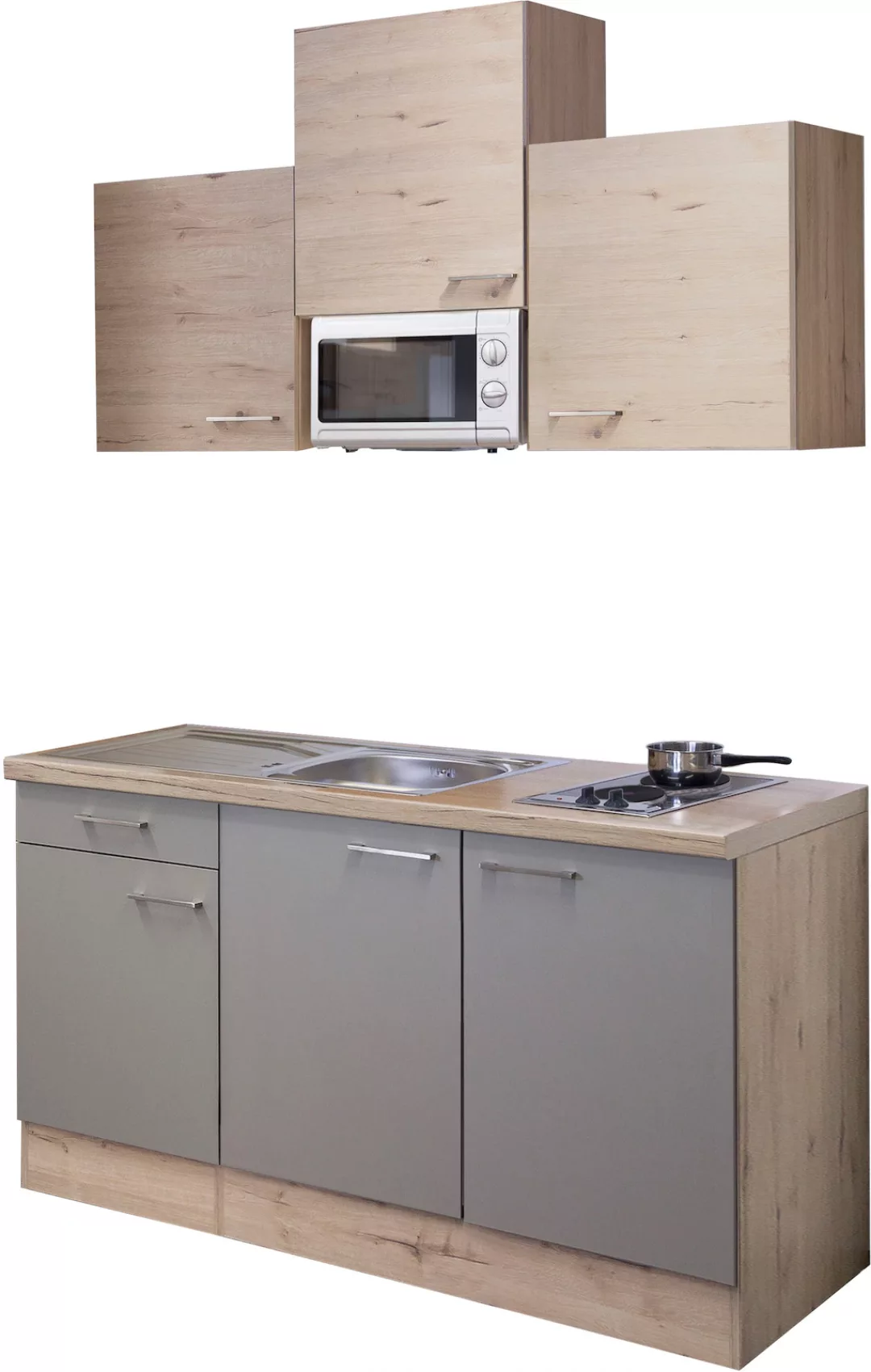 Flex-Well Küche "Riva", Gesamtbreite 150cm, mit Mikrowelle und Kochfeld, vi günstig online kaufen