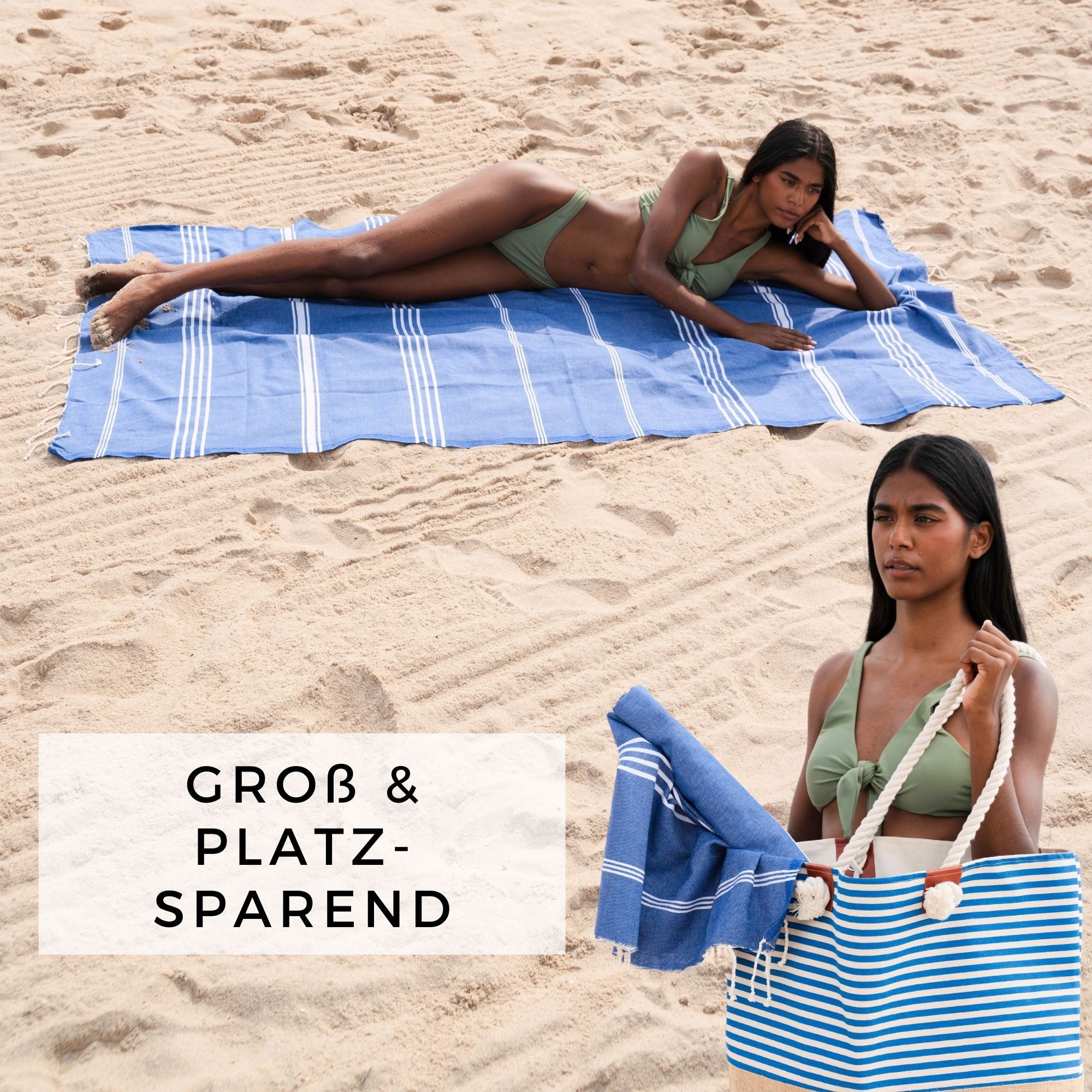 furora HOLIDAY Saunatuch Strandtuch Hamamtuch: groß günstig online kaufen