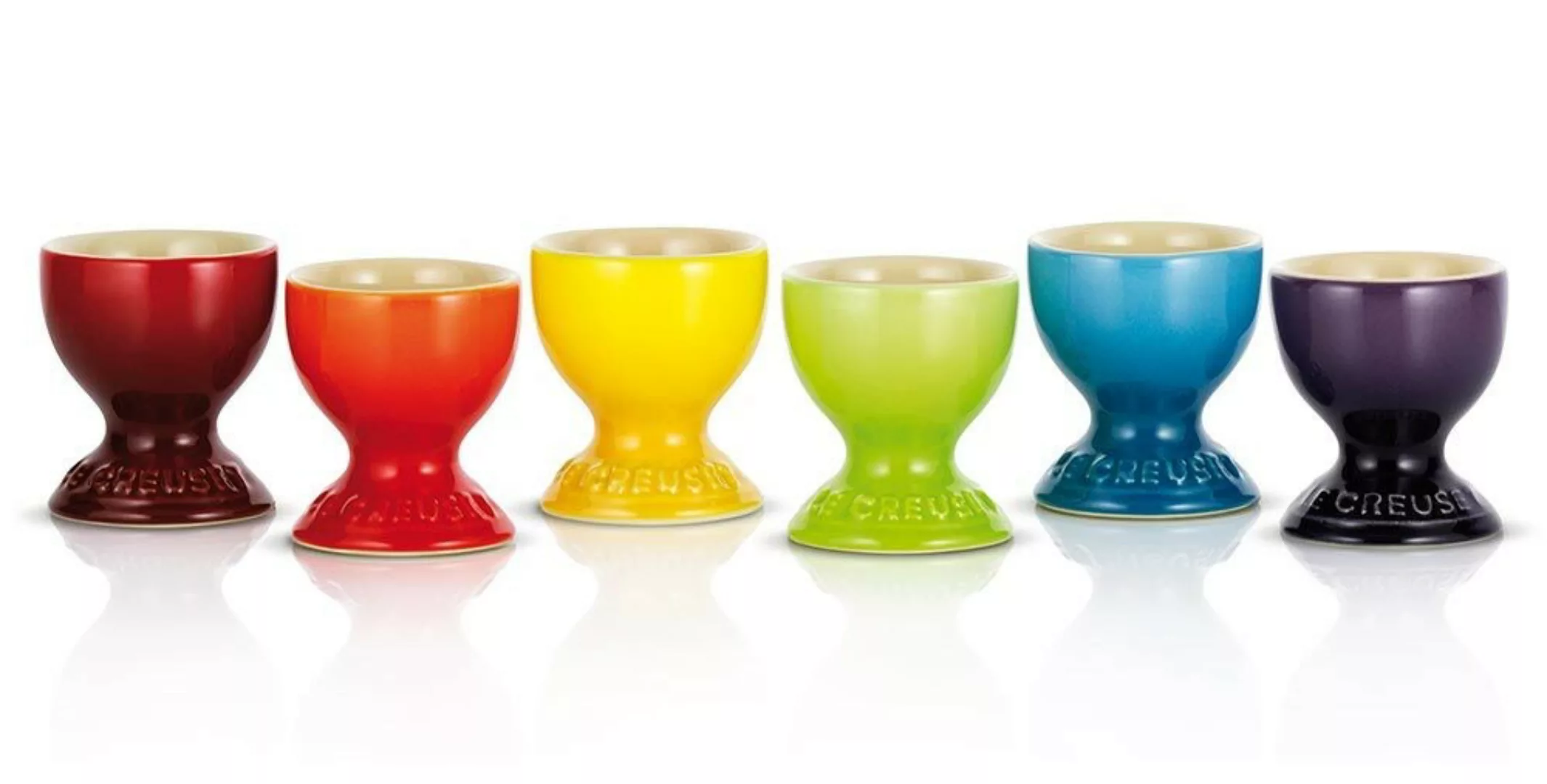 Le Creuset Eierbecher 6er-Set Regenbogen Steinzeug günstig online kaufen