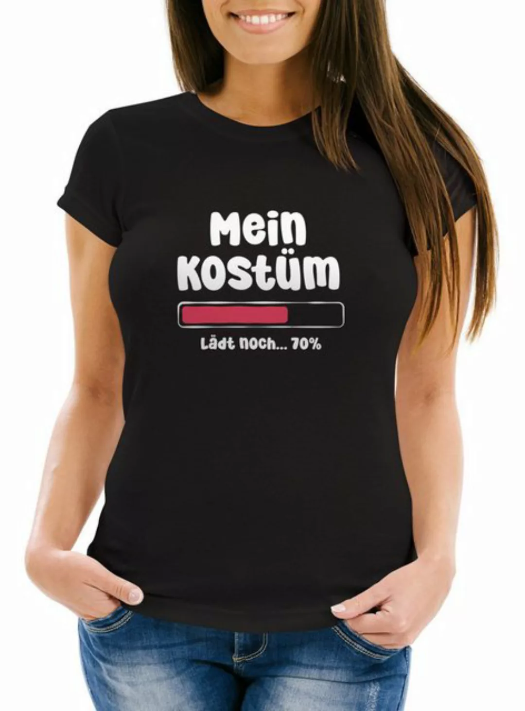 MoonWorks Print-Shirt Damen T-Shirt Fasching Karneval Kostüm-Ersatz Verklei günstig online kaufen