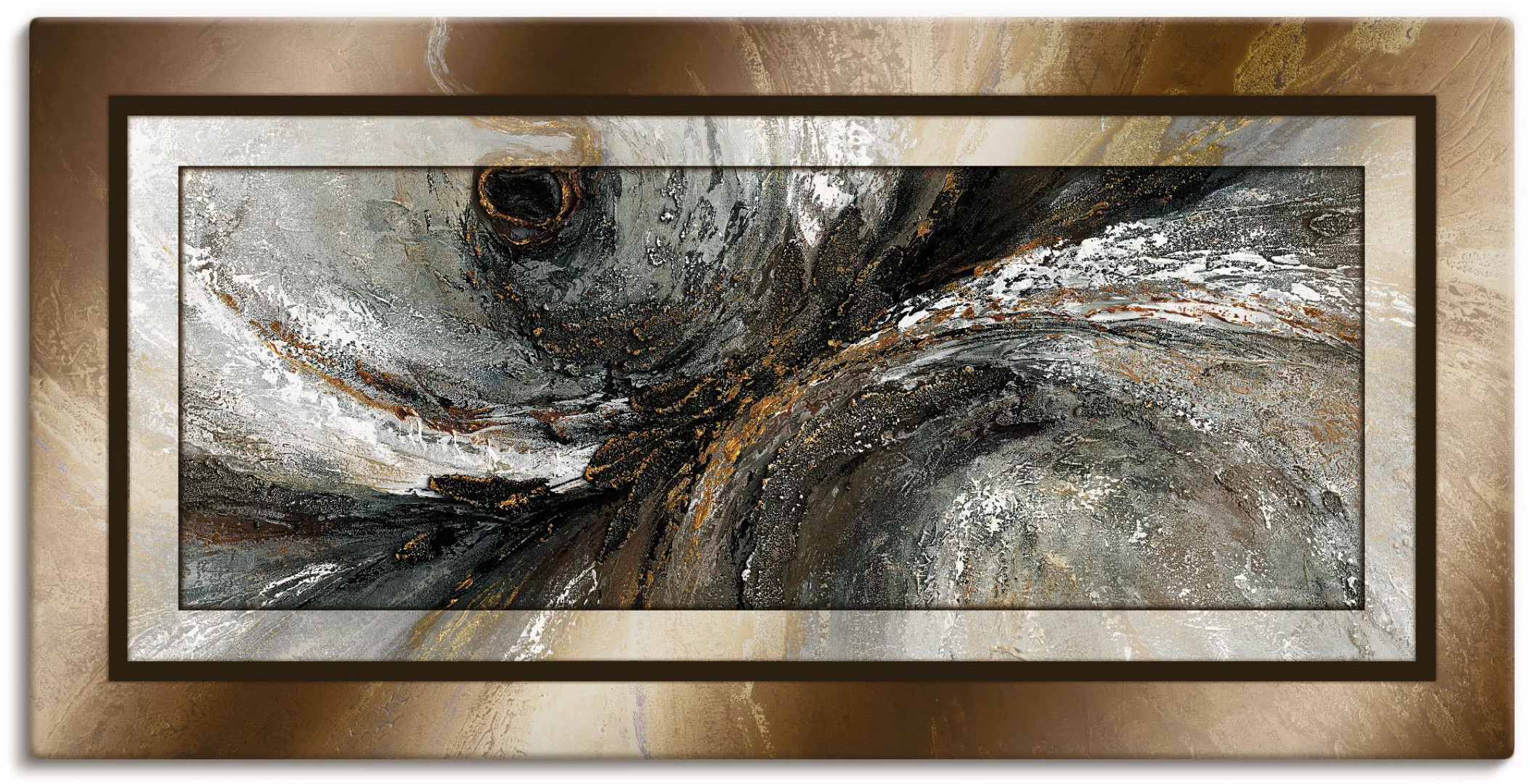 Artland Wandbild "Gold Abstrakt 2", Gegenstandslos, (1 St.), als Alubild, O günstig online kaufen