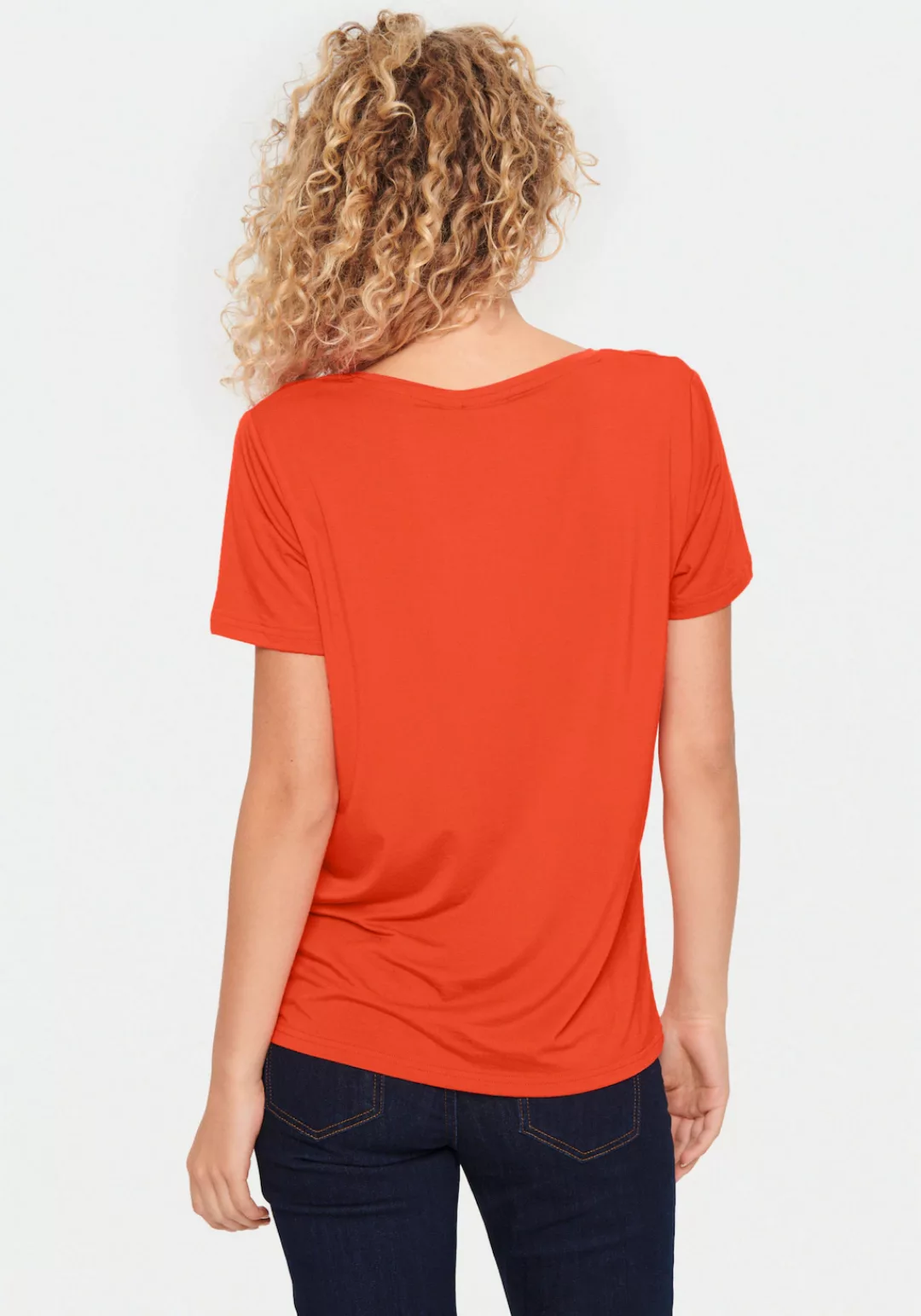 Saint Tropez Kurzarmshirt "AdeliaSZ V-N T-Shirt" günstig online kaufen