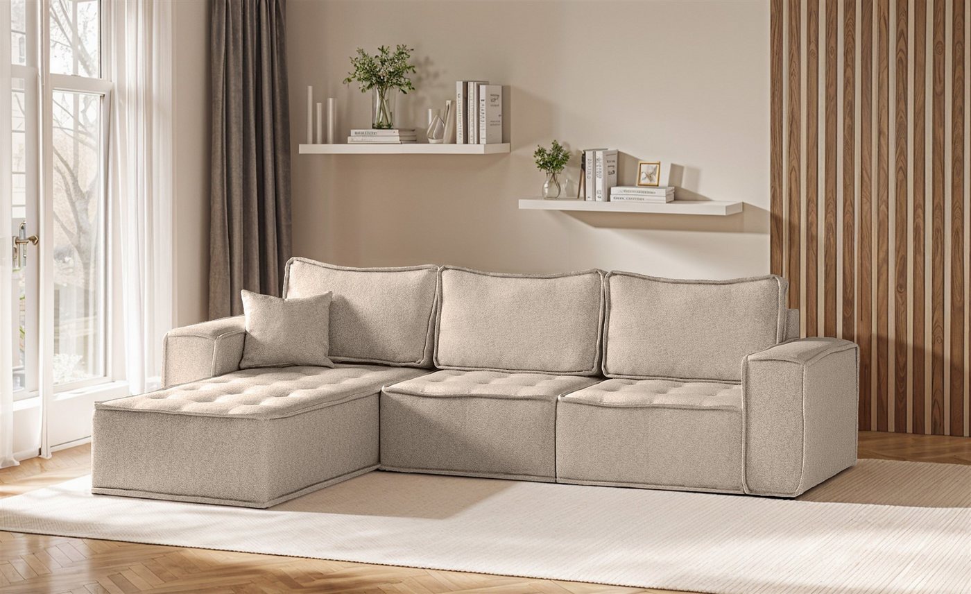 Fun Möbel Ecksofa Modulsofa 3-teilig SANDE in Stoff, Alle Module zu System günstig online kaufen