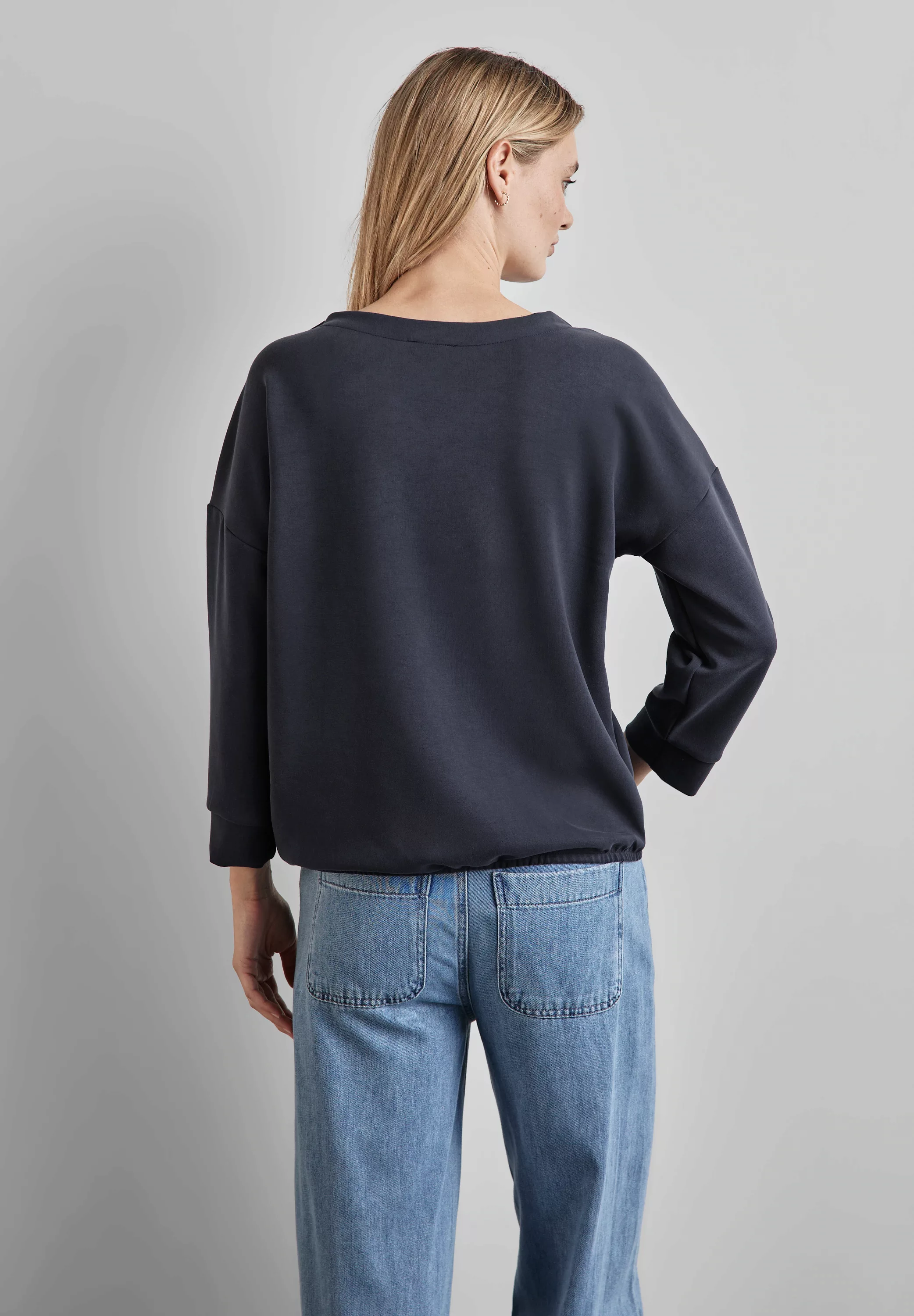 STREET ONE Langarmshirt, mit Knopf Details günstig online kaufen