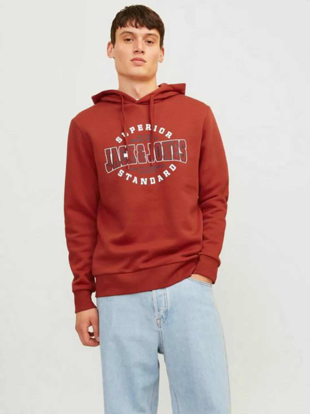 Jack & Jones Kapuzensweatshirt JJELOGO SWEAT HOOD 2 COL 24/25 NOOS günstig online kaufen