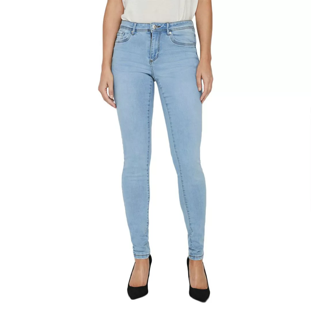 Vero Moda Damen Jeans VMTANYA - Skinny Fit - Blau - Light Blue Denim günstig online kaufen