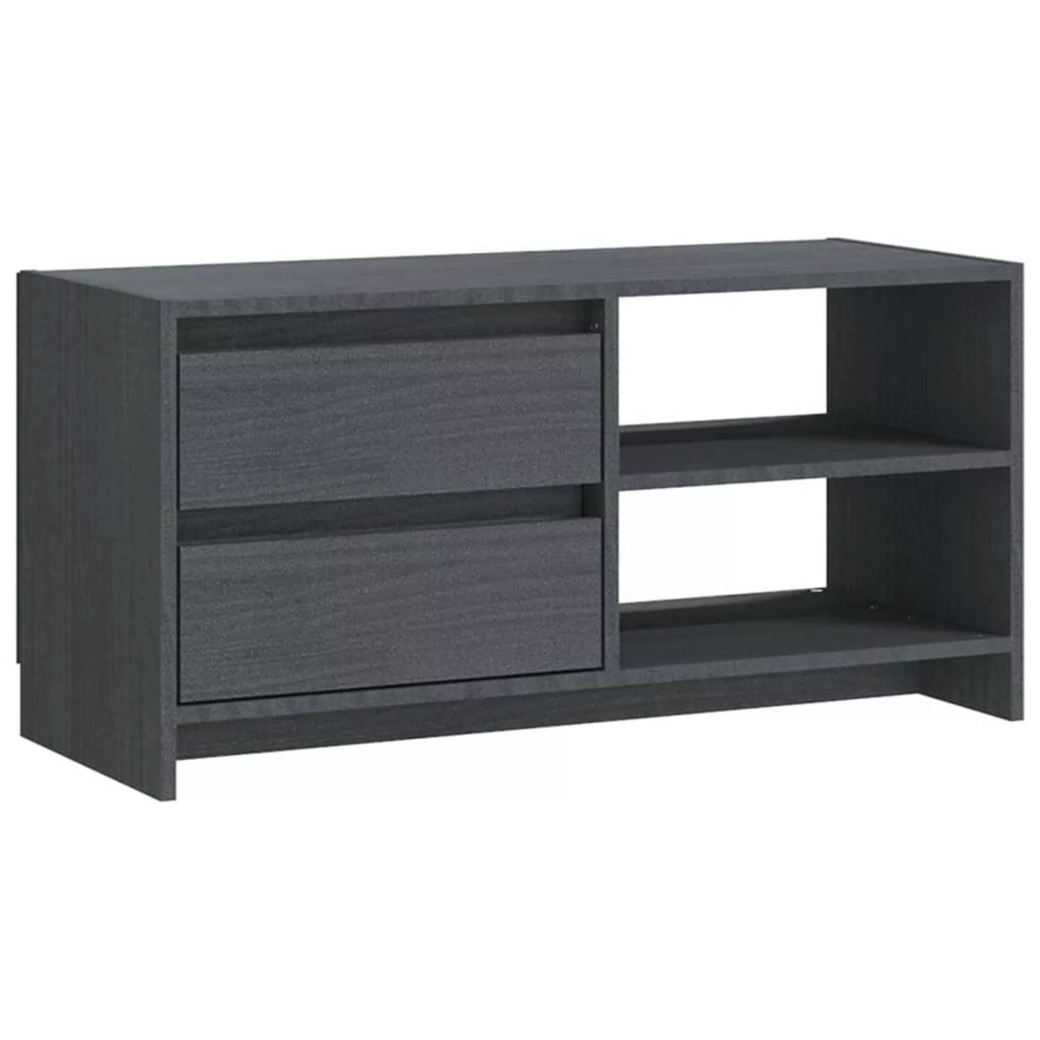 Tv-schrank Grau 80x31x39 Cm Massivholz Kiefer günstig online kaufen