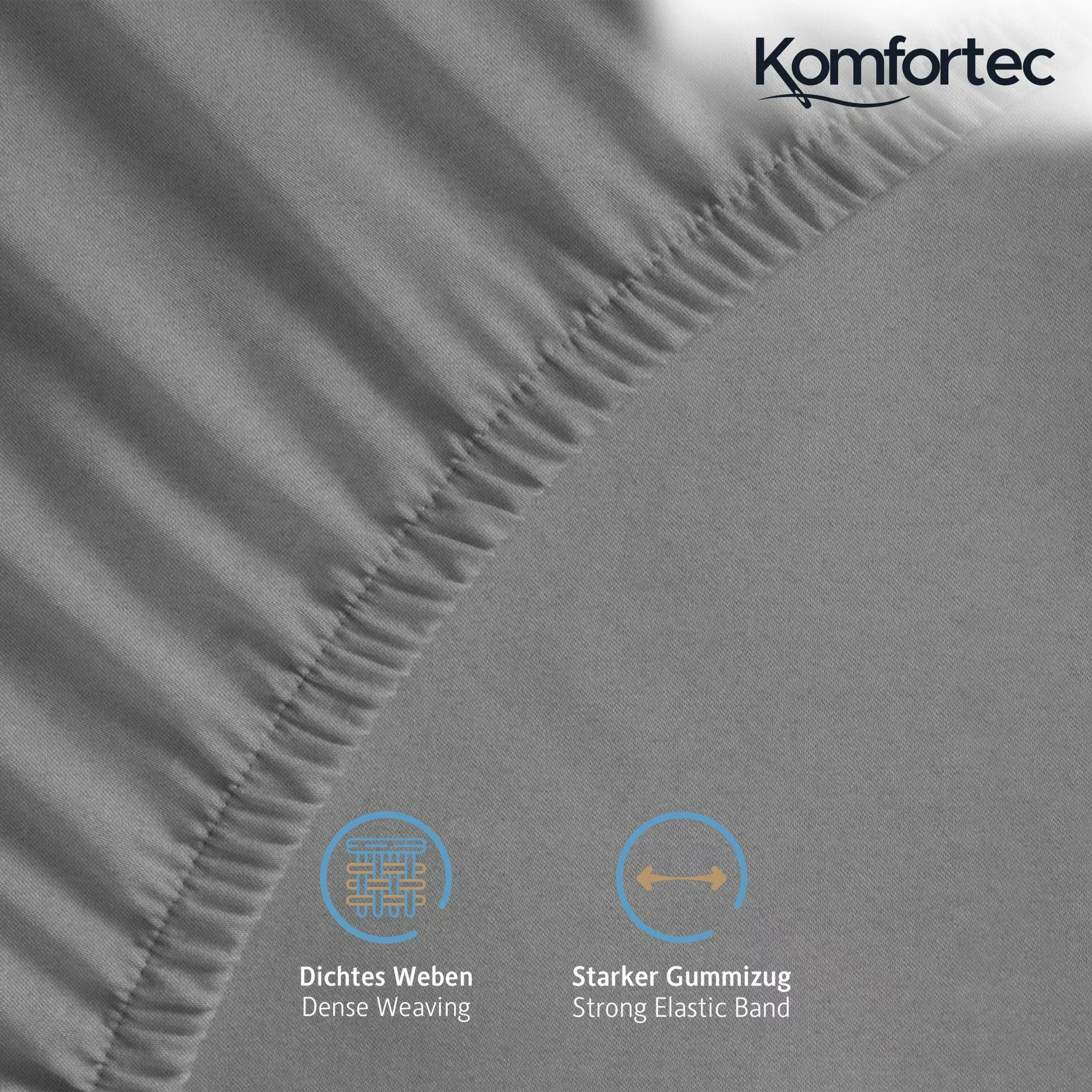 Komfortec Spannbettlaken Jersey Spannbettuch, 90x200, 140x200, günstig online kaufen