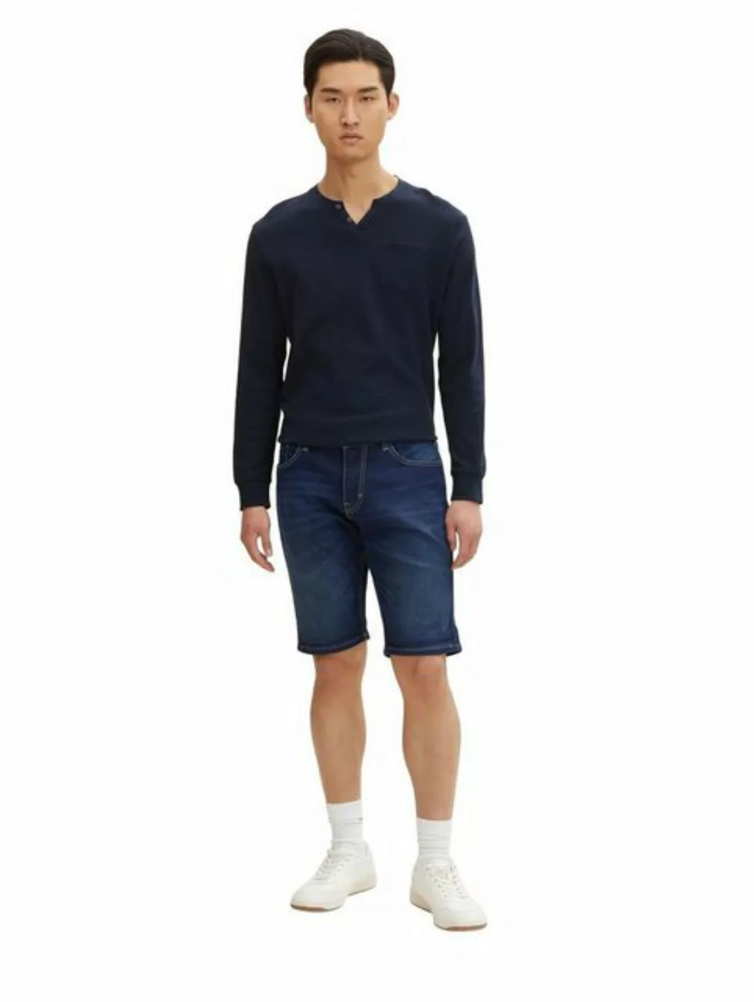 Tom Tailor Herren Jeans Short JOSH Regular Fit - Grau - Blau günstig online kaufen