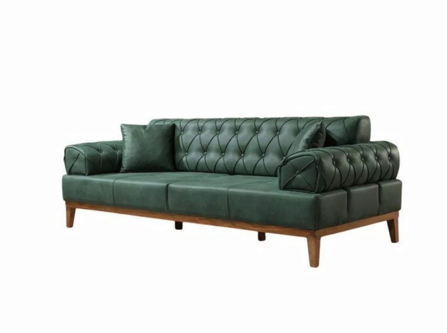 JVmoebel 3-Sitzer Chesterfield Sofa 3 Sitz Couchen Dreisitzer Grün Neu Text günstig online kaufen