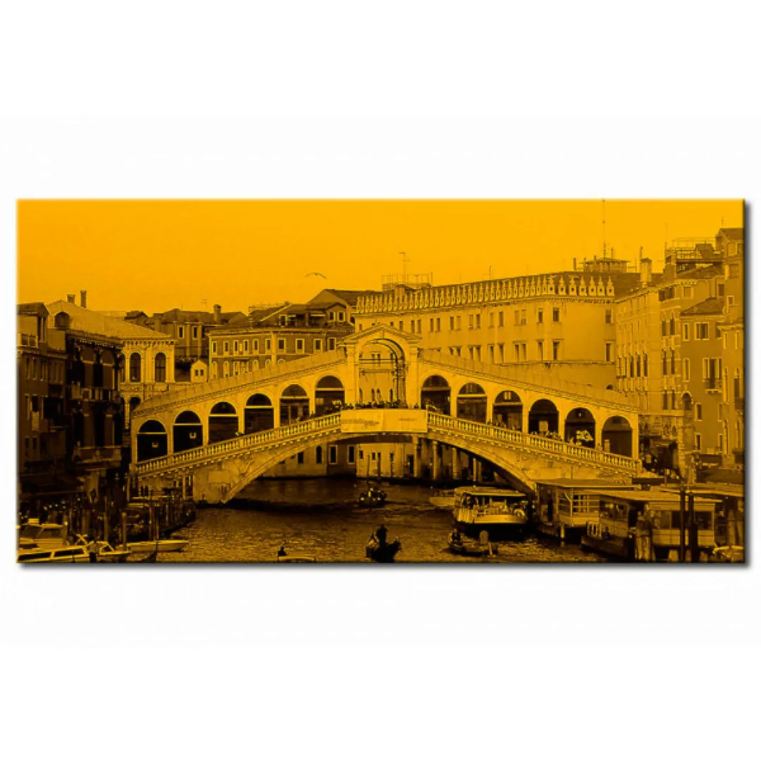 Leinwandbild Venezianische Rialtobrücke - italienische Stadtarchitektur in günstig online kaufen