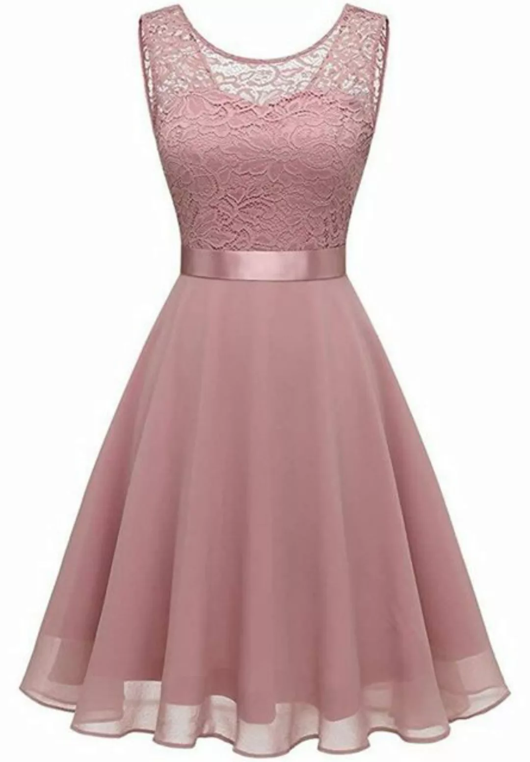 Opspring Abendkleid Kleid mit Rüschensaum Cocktailkleid Damen Hochzeit Aben günstig online kaufen