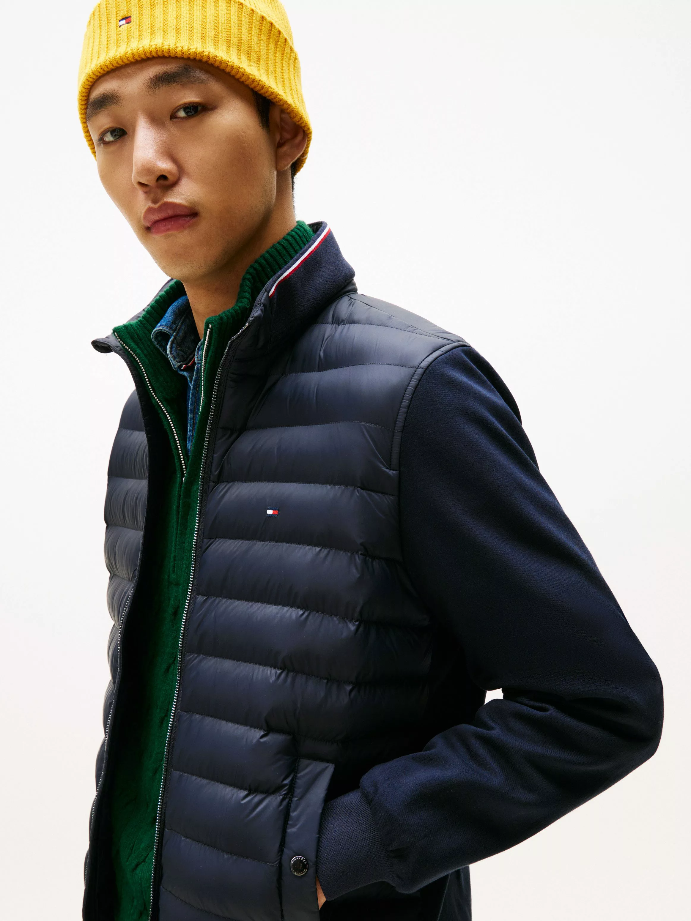 Tommy Hilfiger Sweatjacke MIX MEDIA Stehkragen, günstig online kaufen
