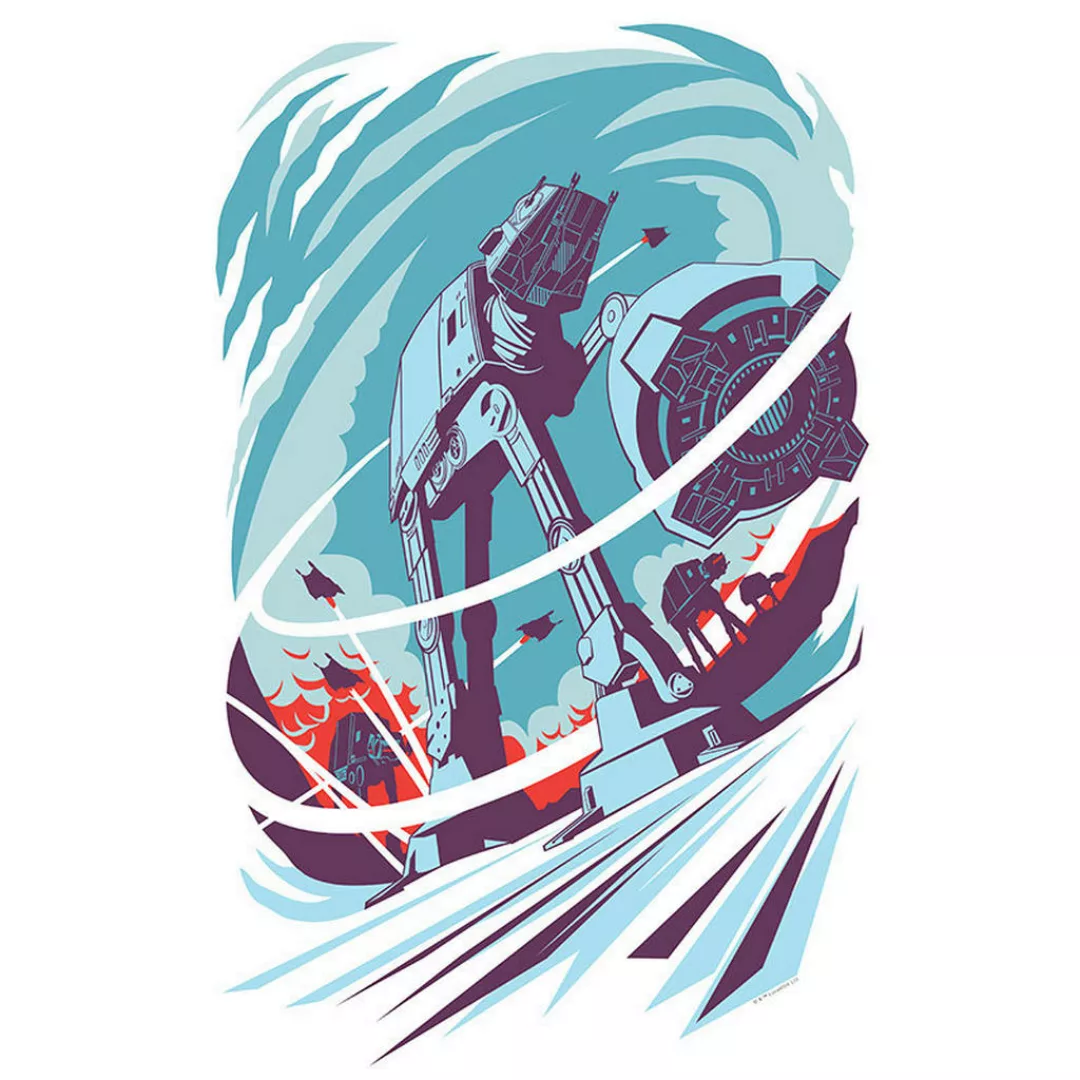 Komar Wandbild Star Wars Classic Vector Hoth Star Wars B/L: ca. 40x50 cm günstig online kaufen