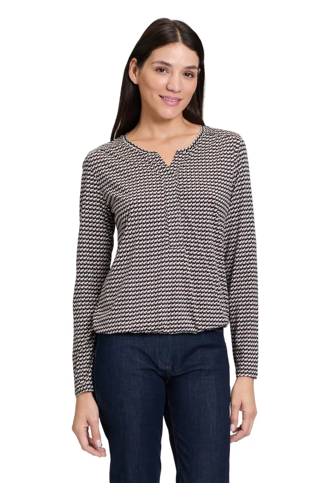 Betty Barclay Kurzarmshirt "Betty Barclay Blusenshirt mit Print", Blende günstig online kaufen