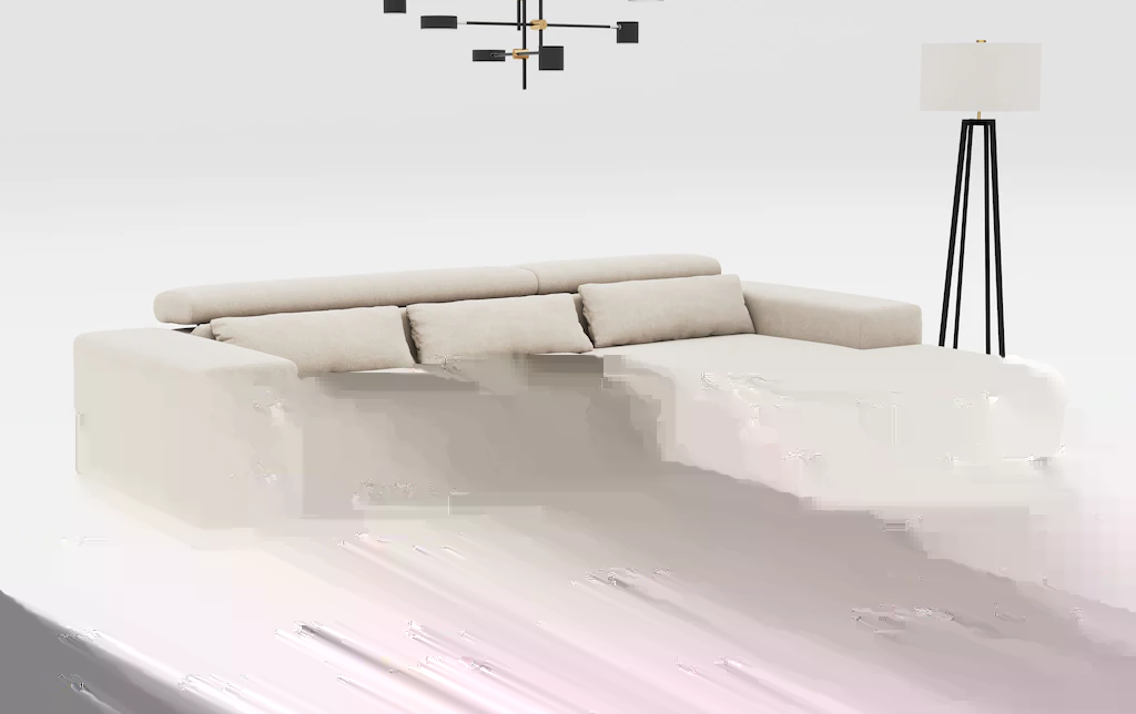 COTTA Ecksofa "Side L-Form, mit Kopfteilverstellung & 3 Nierenkissen", opti günstig online kaufen