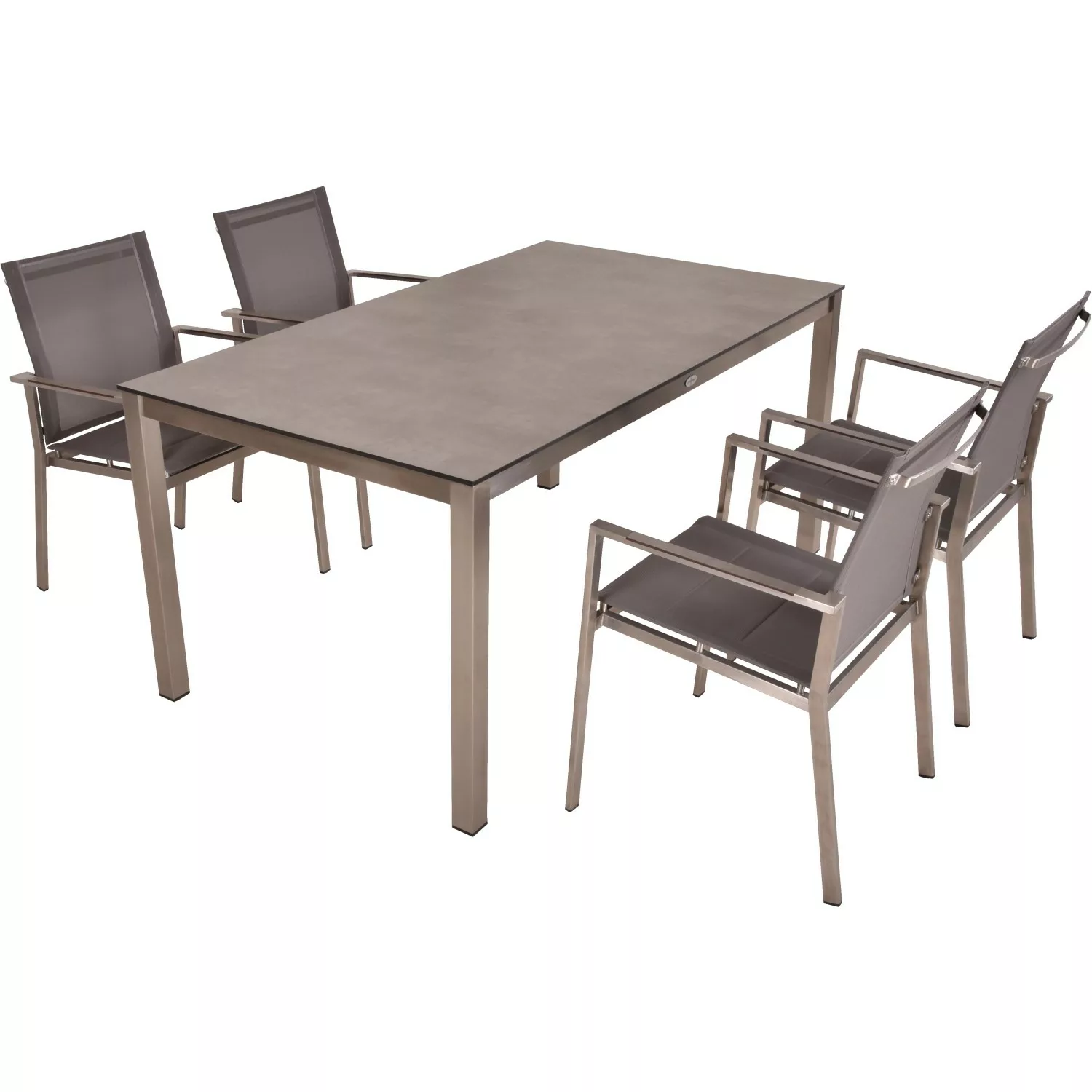 Garden Pleasure Gartenmöbel-Set 13 Sienna 5-teilig Grau günstig online kaufen