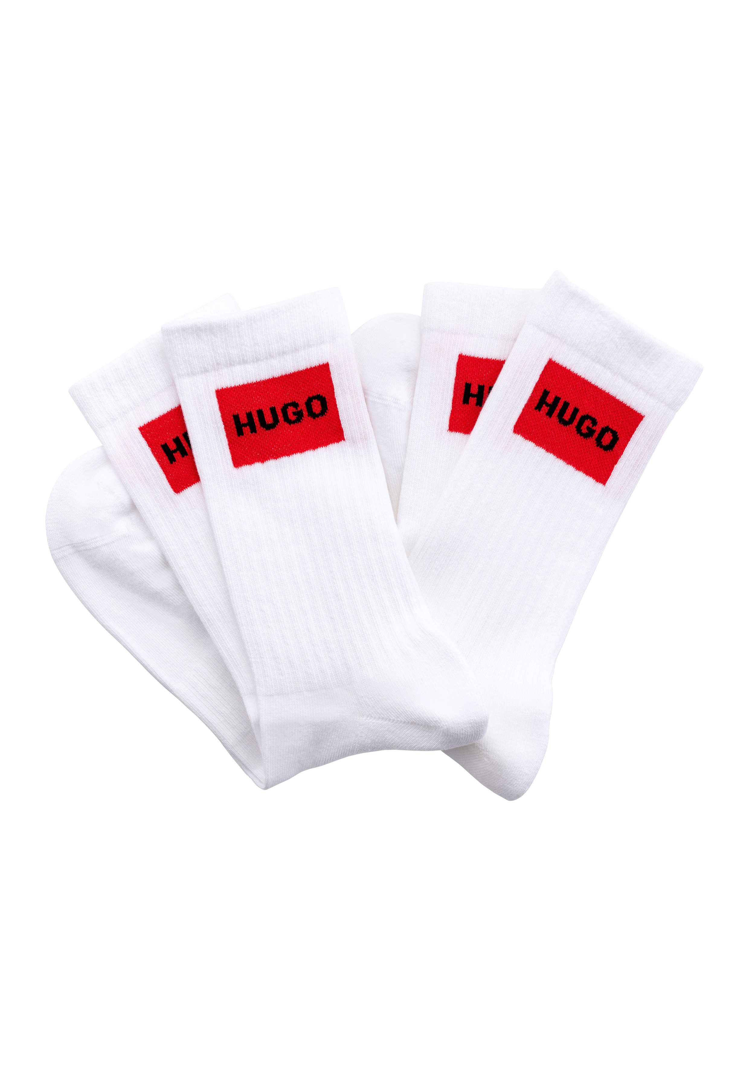 HUGO Freizeitsocken 2P QS RIB LABEL günstig online kaufen