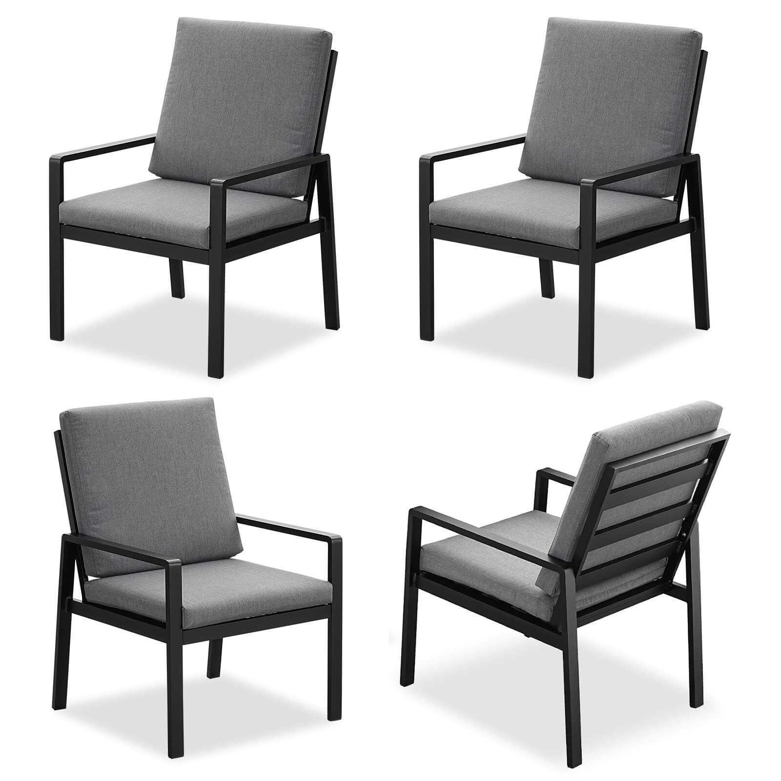 MeXo Gartenlounge-Set Alu Gartenmöbel-Sets Gartenstuhl, (4-tlg., günstig online kaufen