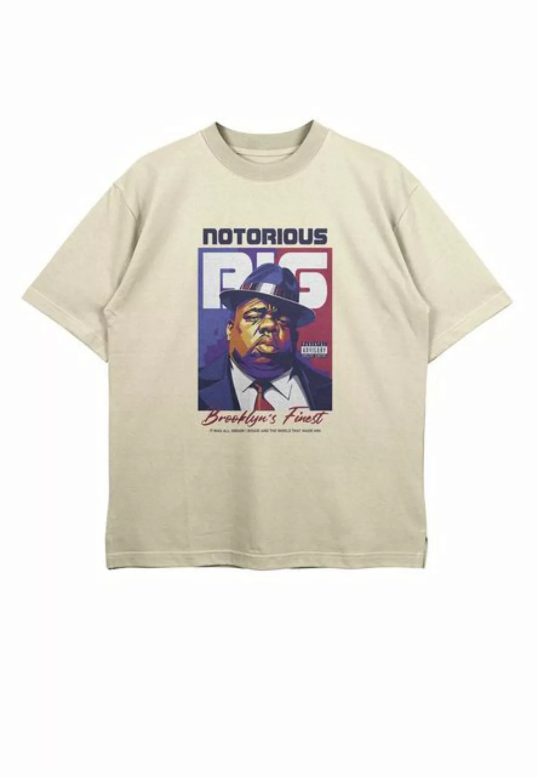 Novux T-Shirt Notorious BIG Oversize Herren Tshirt Farbe Yellow (1-tlg) aus günstig online kaufen