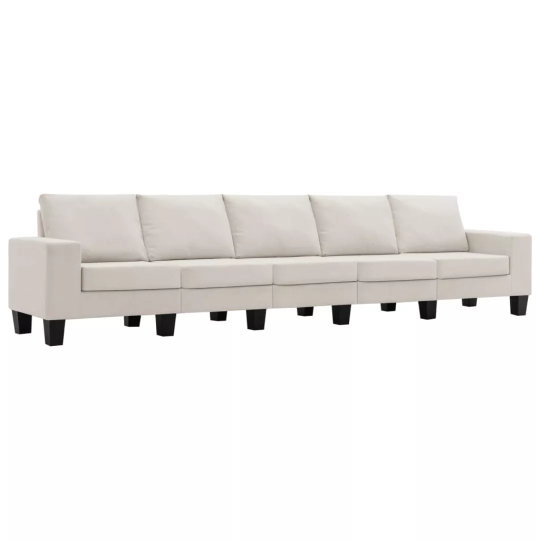 5-sitzer-sofa Creme Stoff günstig online kaufen