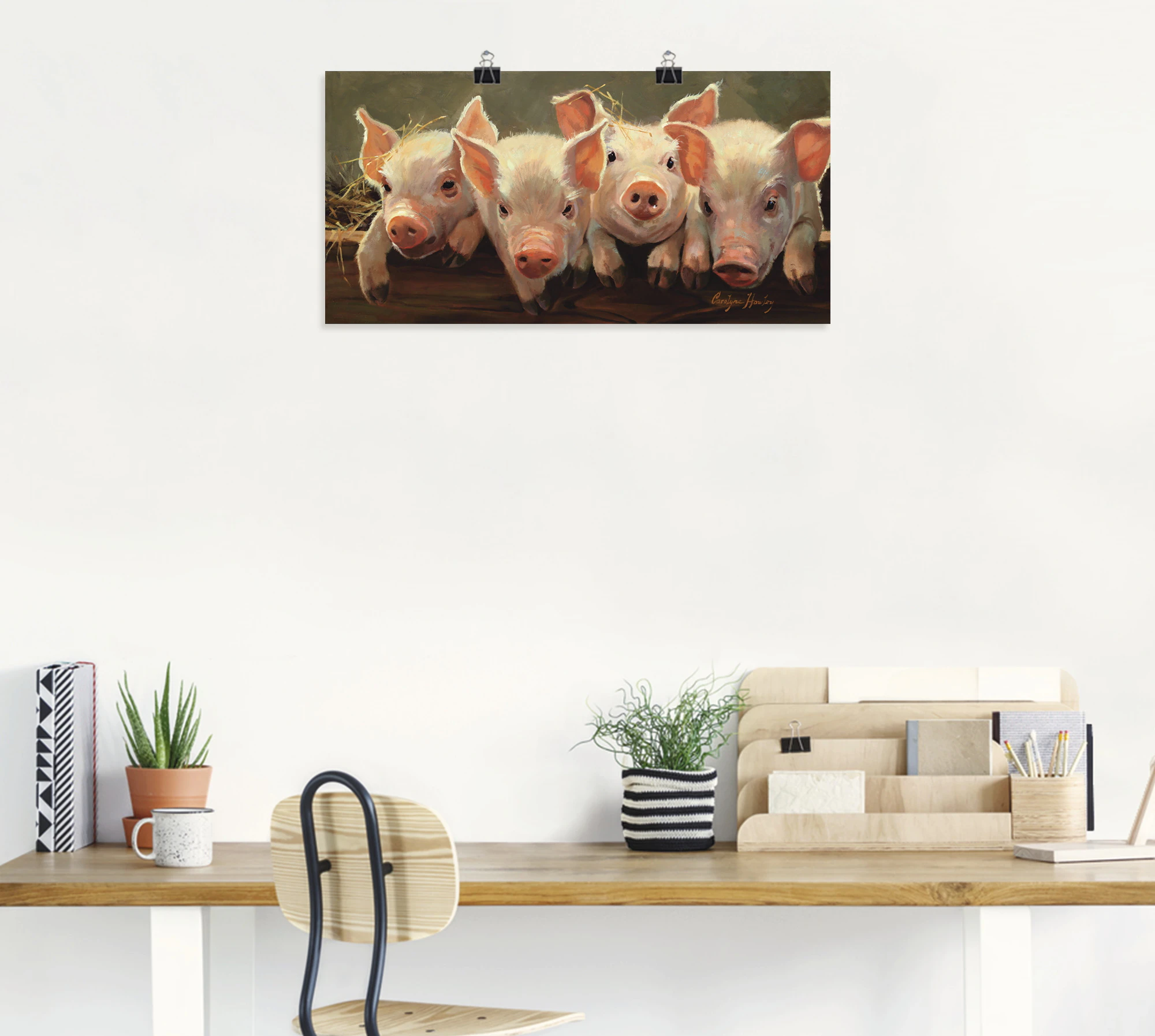 Artland Wandbild »Das große Grunzen«, Haustiere, (1 St.), als Alubild, Outd günstig online kaufen