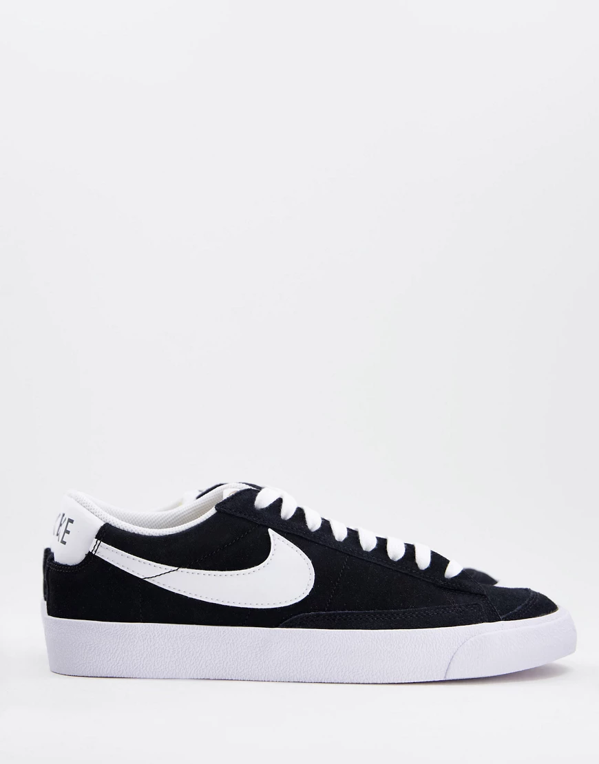 Nike – Blazer Low '77 – Sneaker aus Wildleder in Schwarz günstig online kaufen